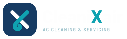 CleaniXair logo in white for dark backgrounds